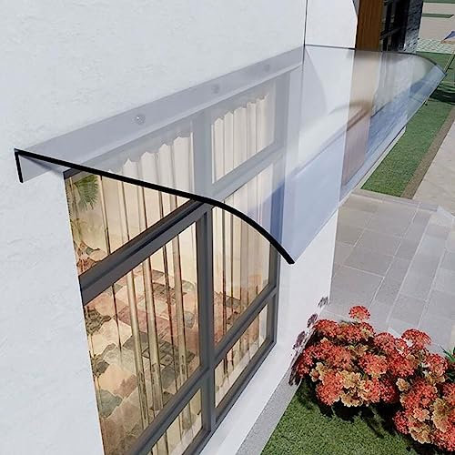 Durchsichtige Haustür Markise Fenstermarkise UV Schutz vor Regen und Schnee Sonnensegel Polycarbonat 40x60cm