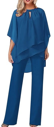 Completo Donna Elegante Estiva Cerimonia Orlo Irregolare Leggera Camicia Pantaloni Larghi Due Pezzi Tuta Completa Taglie Forti Casual Tinta Unita Set Coordinato Comodi Mode Tute Curvy Completi Estivi
