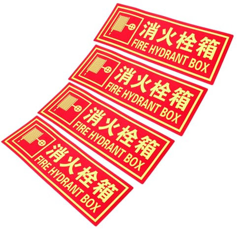 4 Selbstklebende Feuerlöscher Stück Schilder PVC aus Betriebe