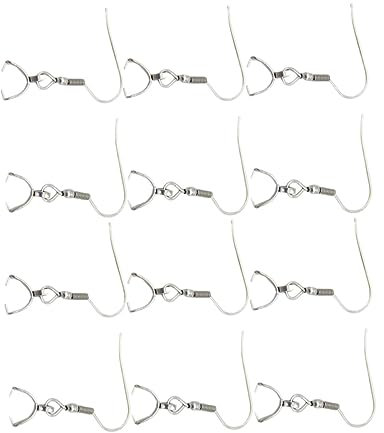 FOMIYES 50pcs Stainless Steel Earrings Hooks Chic Ear Hook Pendants for DIY Jewelry Making Durable Silver Ear Accessories for Women High Luster Finish for Everyday Wear