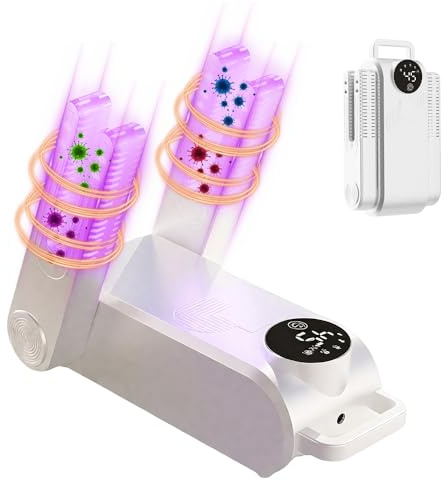 WDKXCN 4 Arm Schuhtrockner Elektrisch,Schuh Trockner mit 5 Timer, Schuhtrockner Antibakteriell Ozon,Shoe Dryer,Konstante Temperatur von 45 °C,FußBallschuhe,Stiefeltrockner Boot Handschuh Boxhandschuhe
