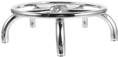 PRETYZOOM Aluminiumlegierung Stuhlgestell Austausch Basis für Barhocker Drehmechanismus mit Runder Silberner Bodenplatte für Büro und Kosmetikstühle