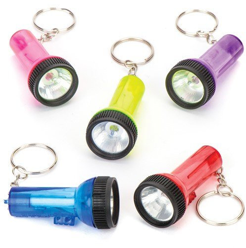 Baker Ross Mini porte-clés torches, jouets d'Halloween amusants à petits prix - Parfaites pour les pochettes-surprises des enfants (Lot de 6)