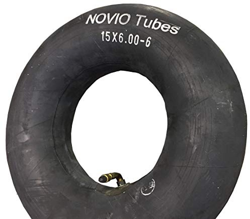 Schlauch 15 x 6.00-6 Rasentraktor, Winkelventil 90° Grad TR 87, TOP-QUALITÄT, passend für Reifen von Aufsitzmäher Rasenmäher