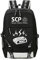 WANHONGYUE SCP Anime Cosplay Schultasche Rucksack Laptop Backpack mit USB-Ladeanschluss Schwarz / 9