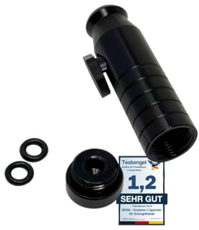 EKNA Schnupftabak Spender - Snuff Snorter - Schnupftabak Schleuder - Bag Dispenser - Versch. Varianten (V2 - schwarz)