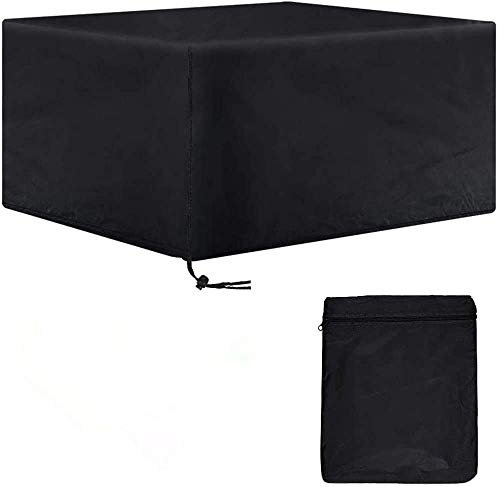 Housse Table Jardin Carre, Housse Protection Salon de Jardin Imperméable, 420D Bache Mobilier de Jardin Exterieur -180x120x74CM