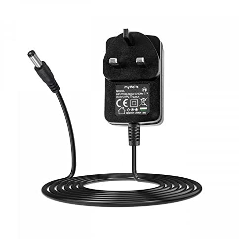 MyVolts 9V power supply adaptor compatible with Casio CT-S200 BK, CT-S200 WE, LK-S250 Keyboard - UK plug