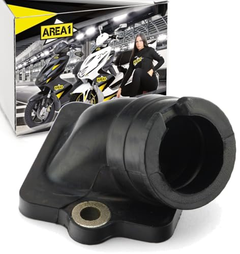Area1 Ersatz Ansaugstutzen für 50ccm kompatibel mit Piaggio TPH Zip NRG Power mc2 mc3 Liberty Fly Free Passend für Gilera Runner, Vespa S Primavera ET2 ET4 LX LXV Sprint, Aprilia SR50R Motard Scarabeo