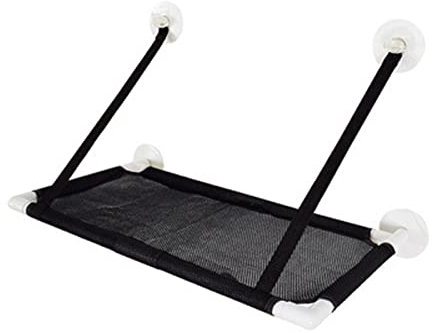 NIQIU Katze Balkon Hängematte Lager 24kg Katze Sonniger Sitz Haustier Wasserdichtes Stoff Katzenbett Katze Klettern Schlafmatratze Einschichtig Doppel-Einzel Schwarz,1-24kg Haustiere