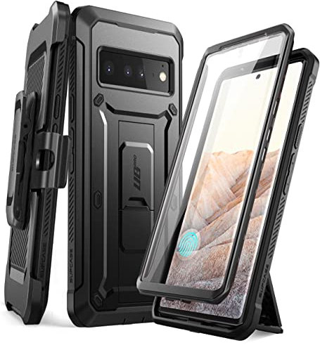 SUPCASE Outdoor Hülle für Google Pixel 6 Pro (6.7'') 360 Grad Handyhülle Bumper Case Robust Schutzhülle Cover [Unicorn Beetle Pro] mit Displayschutz und Gürtelclip 2021 Ausgabe (Schwarz)