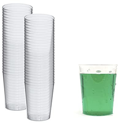 Silverkitchen 300x Schnapsglas 4cl klar - Plastikbecher aus PP mehrfach nutzbar bruchsichere Schnaps Becher 20 milliliters Made In Germany