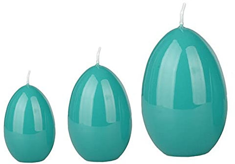 Påskljus, äggljus 3 stycken i set, 20 cm, 14 cm och 12 cm, giska