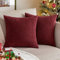 MIULEE 2er Set Kissenbezug Kordsamt Dekokissen Kissenbezüge Sofakissen Dekorativ Zierkissen Couchkissen Kissenhülle Kissen für Wohnzimmer Schlafzimmer 45x45 cm Weinrot