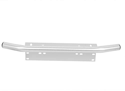 Fydun Universal Aluminiumlegierung Kennzeichenhalter für Vordere Stoßstange Bull Bar Halterung Offroad-Lichtleiste(Silber)