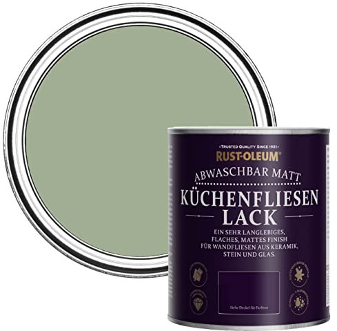 Rust-Oleum Green water resistant Kitchen Tile Paint in Matt Finish - Bramwell 750ml