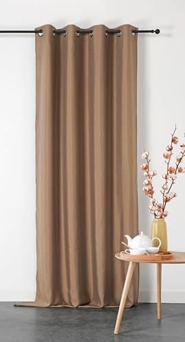 Linder Doppelter Vorhang, feuerfest, M1 – 135 x 240 cm – Taupe