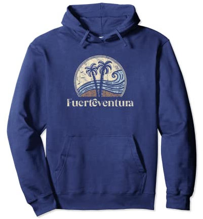 Vintage Fuerteventura Retro Strand Palmen Kanaren Insel Pullover Hoodie