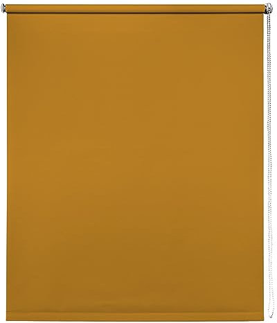 Thermal Blackout Blinds, Ochre 110cm (43.30), 165cm Drop - Blackout Roller Blinds For Inside and Outside Recess Fitting - Window Blinds of Multiple Colours and Sizes by New Edge Blinds