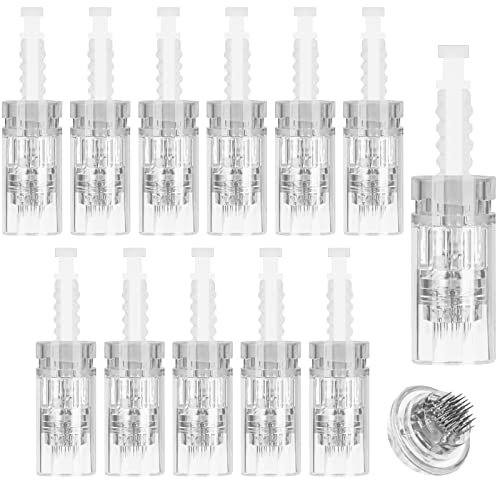 LOPHE 12 Pièces Cartouches de Rechange Jetables, 36 Épingles Remplacement Cartouches Micro Aiguilles pour Dermapen Micro Aiguilles Stylo (Baïonnette)