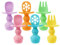 PandaEar 6 Pack Cucharas para Bebés y Niños Pequeños para Autoalimentación, Utensilios de Alimentación de Silicona para Destete con Cucharas Luminosas