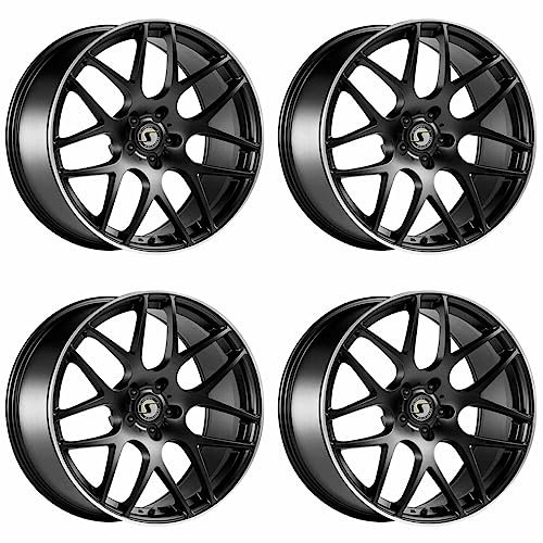 4x Schmidt Felgen Gambit 8.5Jx20 ET40 5x112 SatinBlack Hornpoliert kompatibel mit Mercedes-Benz C-Klasse W205