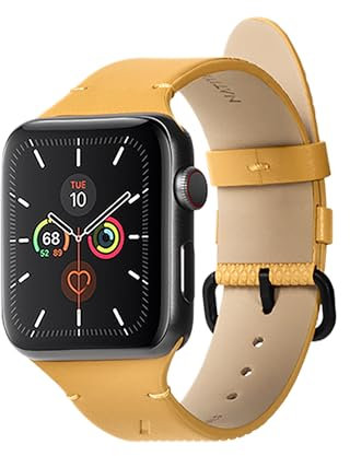 Native Union-Correa (Re)Classic para Apple Watch 42/44/45mm- Materiales de origen vegetal-Hardware de acero inoxidable con respaldo suave -Compatible con Apple Watch Series 1-9, Ultra y Ultra 2(Kraft)