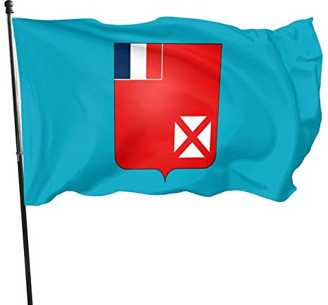 Drapeau De Jardin 90X150cm Drapeau Wallis Et Futuna Drapeau De Pirate Avec Œillets Bruant Décoratifs Suspendus Fanion Pour Anniversaire Maison Célébration