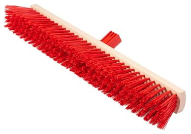 ToM PaR scopa da strada | per spazzare con supporto manico in plastica | senza manico | scopa industriale larga | da interno | scopa da giardino | grande | per terrazza e garage | giardino | 60 cm