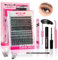 186Pcs DIY Wimpern extensions Kit 120Pcs individuelle Wimpern+66Pcs Cluster Wimpern mit Wimpern Bindung und Siegel Wimpernentferner Wimpernapplikator lash extension set (40D+Glisten-10-16mix Kit)