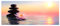 wandmotiv24 Leinwandbild Lotusblüte & Steine im Sonnenlicht, See 120x50cm (BxH) M1105