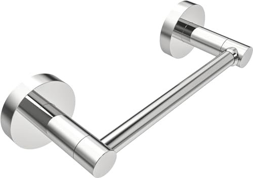 Toilet Paper Holder, Toilet Roll Holder Wall Mounted,Chrome SUS304 Stainless Steel Drilling Double Post Pivoting Toilet Paper Holder,Double Post Pivoting Toilet Roll Holder for WC, Washroom