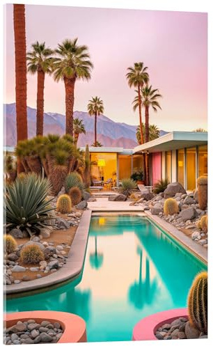 Posterlounge California Dreaming - Mid-Century Magic Acrylglasbild | 60 x 90 cm von Philippe HUGONNARD Wandbilder Wanddeko