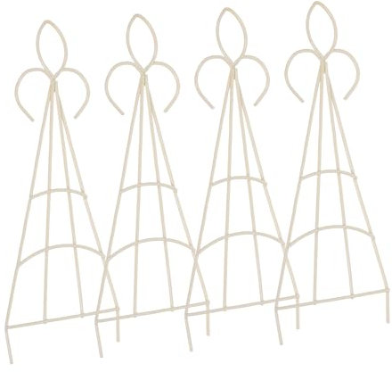 OFFSCH 4 Pezzi Struttura di Supporto per Piante Rampicanti in Metallo Mini Supporto per Piante da Giardino Struttura Compatta per Rampicanti