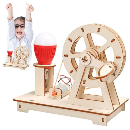 Rrlihjgu Juguete generador Artesanal, Kit generador para niños,Kits de experimentos con generadores de manivela | Ayuda didáctica del generador Hecho a Mano, artesanías educativas del Juguete del