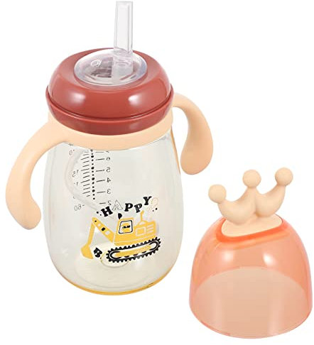 Toyvian biberon per biberon water bottle for bebe bevande bottiglie gomma cleanseen bottiglia d'acqua con cannuccia tazza per con cannuccia biberon per neonati ppsu rosa