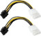 2 Pcs 8 Pin Gpu Cable, Graphics Card Power Cable, 4 Pin To 8 Pin, Pcie 8 Pin Cable, 8 Pin Pcie Cable, Graphics Card Power Cable,Graphics Card Power Adapter Cable 20 CM, Yellow and black