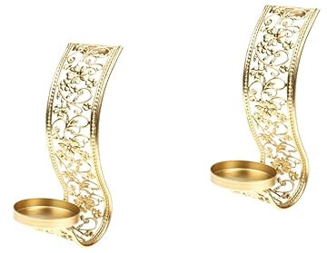 Veemoon 2stücke Wandkerzenhalter Aus Metall Dekorativer Skandinavischer Kerzenständer Für Teelichter Elegante Wanddeko Für Wohnzimmer Schlafzimmer Und Küche Hochwertige Kunstvolle