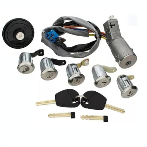 LadyCent Cylindre Serrure pour Peugeot Partner 2002-2008, Ensemble de cylindres de Serrure de contacteur d'allumage de Voiture 4162CF/4162AP