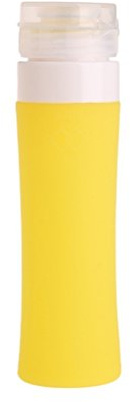 PLAFOPE Flacon de Voyage Silicone Jaune Réutilisable Conteneur Liquide Portable pour Lotion Savon et Cosmétiques Bouteille Souple Anti-fuite pour Camping et Déplacements