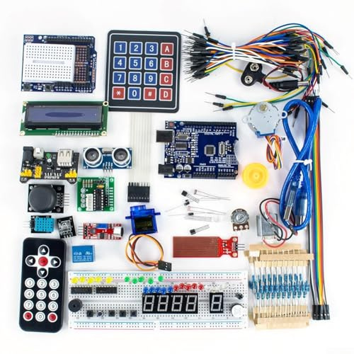 R3 Starter Kit for Arduino with Tutorial Complete Electronic Set LCD1602 Display Module Sensor 60+ Components Breadboard