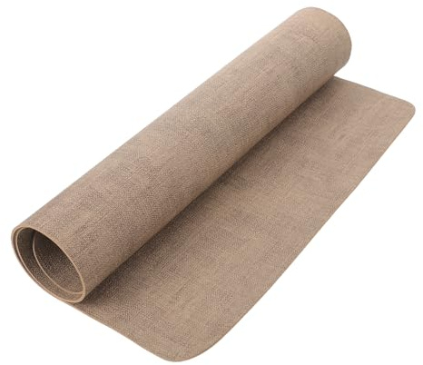 FONDOTIN Tapis de Manucure Antidérapant en Cuir Pu Marron Grand Format, Imperméable et Résistant aux Rayures, Protection de Bureau pour Salon et Usage Professionnel de Nail Art