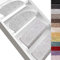 casa pura Hochflor-Stufenmatte Bali - Halbrund oder eckig - 12 Farben Stufenmatten Produziert in Deutschland (halbrund, Silber)