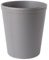 OSCO Grey Faux Leather Waste Bin | Round | Height - 29 cm | Diameter - 26 cm | Circular Trash Can | Waste Paper Basket | Recycling Container | Office | Home | Bathroom