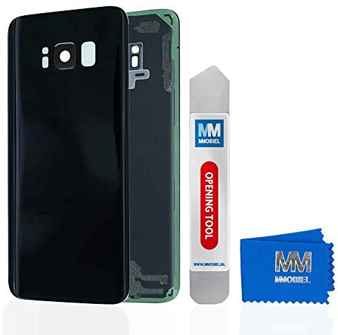 MMOBIEL Backcover Akkudeckel Rück Klappe mit Linse kompatibel mit Samsung Galaxy S8 G950 5.8 Inch (Midnight Black)