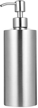 Cabilock 550ml Stainless Steel Soap Dispenser Empty Bottles Metal Refillable Soap Dispenser Shampoo Bottle for Liquids Skincare Lotion Cosmetic Shampoo Storage Pump Bottle