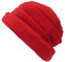 Damenhut Fleecemütze/Hut Kuschelweich rollbar Damenhüte Schalmützen Winter warm (Rot, 54)