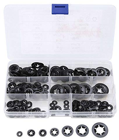 Unterlegscheiben, interne Zahnscheiben, Schnellspanner, Schnellspanner, Schnellspanner, Schnellspanner, Schnellspanner, Befestigungsset, M3, M4, M5, M6, M8, M10, M12, 260 Stück