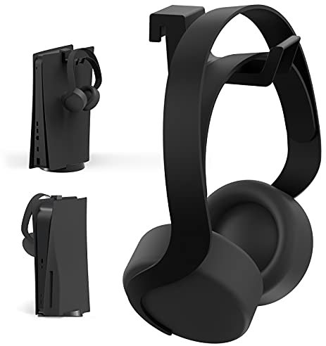 NexiGo Soporte para Auriculares PS5, Diseño Minimalista Mini con Barra de Soporte para Juegos Sony Playstation 5, Negro