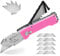 Geschenke für Männer, BIBURY Cuttermesser Taschenwerkzeug mit 15 Klingen, EDC Tool, Schlüsselring Multitools mit Flaschenöffner, Mini Teppichmesser für Auspacken, DIY, Gadgets für Papa, Mann